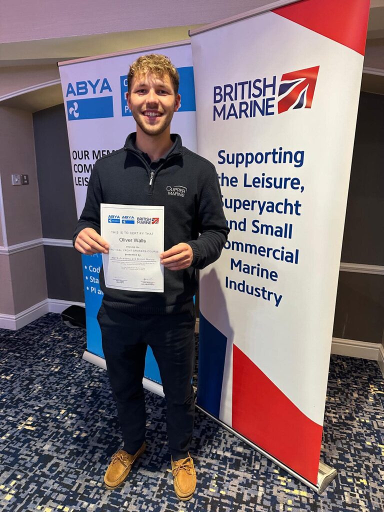 Picture 3 Our newest recruit completes his Practical Yacht Brokers Course